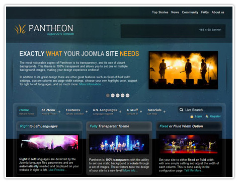 Шаблон joomla S5 Pantheon | Шаблоны joomla портфолио